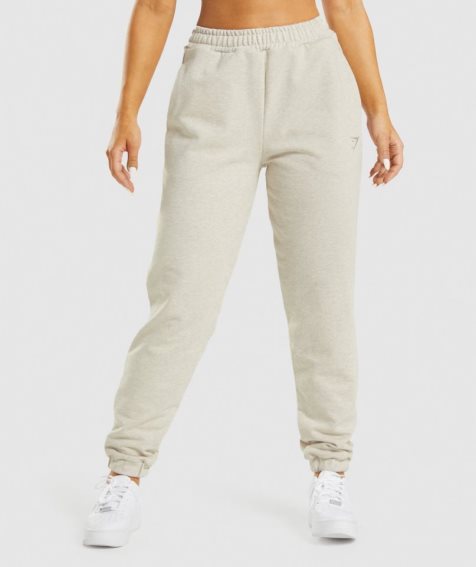 Women's Gymshark Rest Day Sweats Jogger Beige | CA 5831AD